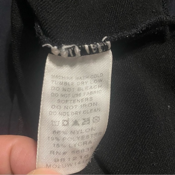 Cabelas Black Nylon Stretch Mock Neck Long Sleeve Top - Picture 5 of 5